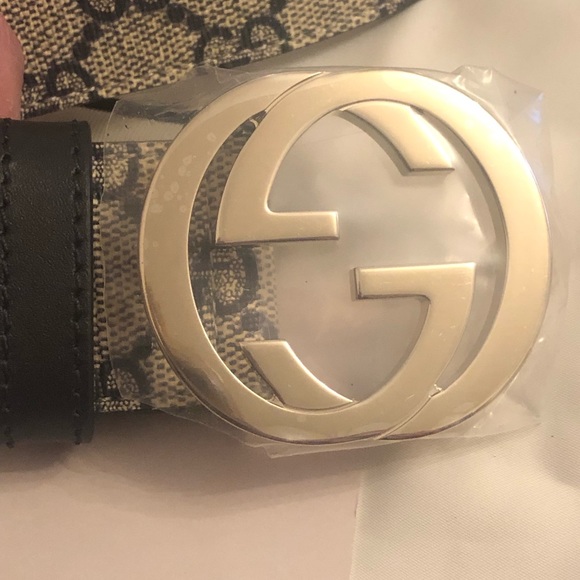 Gucci navy monogram belt NWT unisex - Picture 5 of 7